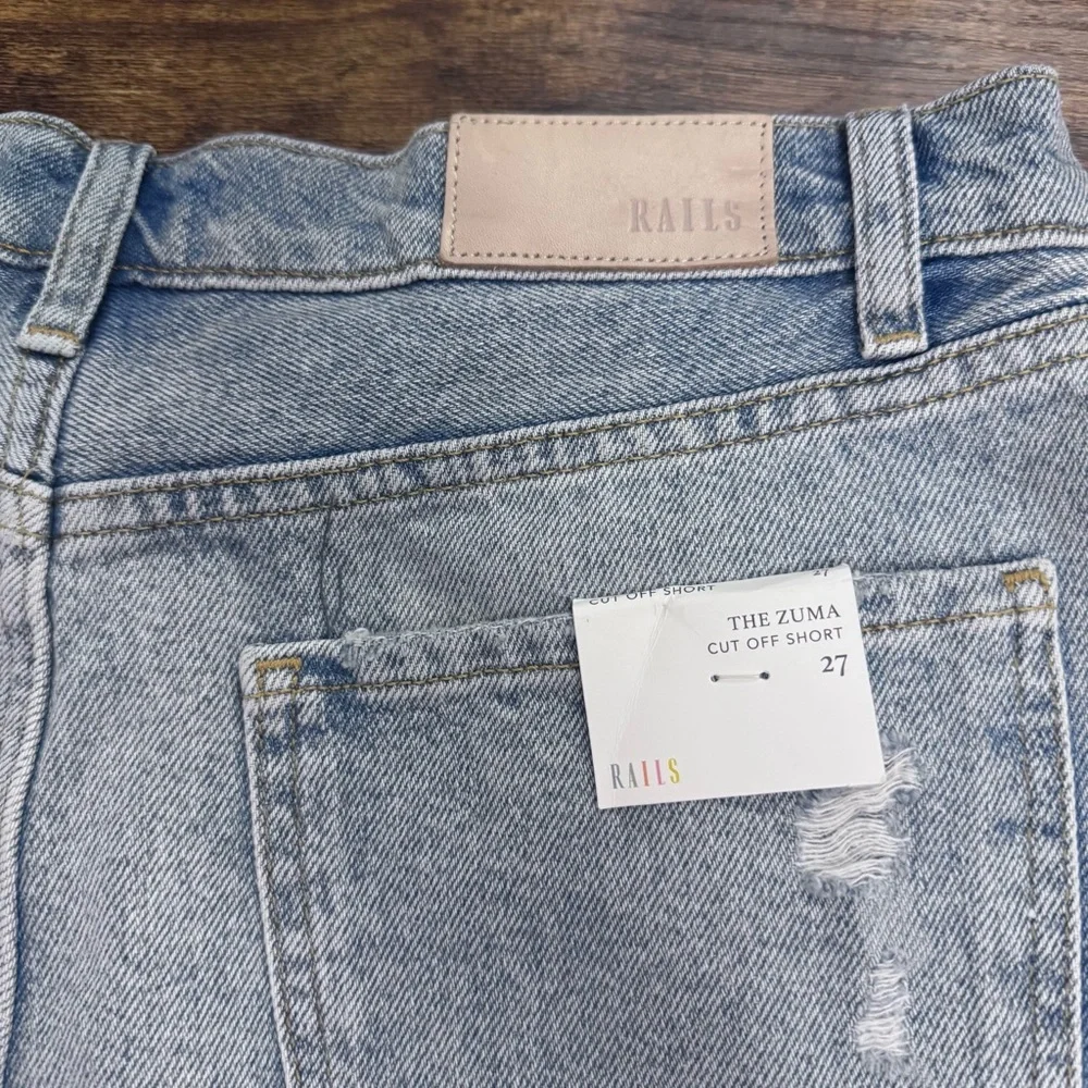 Rails The Zuma Cutoff High Waist A-line Denim Shorts In Blue Size 27